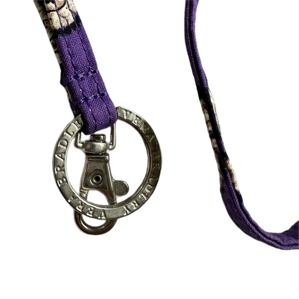 Vera Bradley Purple Paisley Lanyard Simply Violet Pattern Like New